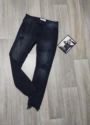 Жіночі чорні джинси bershka, базові чорні жіночі джинси, жіночий одяг