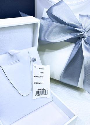 Серебряное ожерелье колье кулон подвеска цепь цепочка плетение стильное классическое минимализм серебро проба 925 новое с биркой