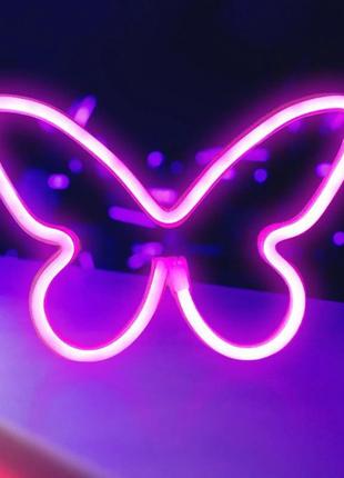 Світлодіодна неонова лампа у формі метелика