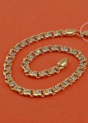 Золотий браслет, арабський бісмарк 6,19 гр 19 см золото 585 проба.