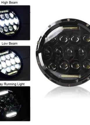 Противотуманная штатная фара на ниву ваз 2121,ваз 2101, газ 24, уаз. фара led 7 дюймов. 150 ватт.