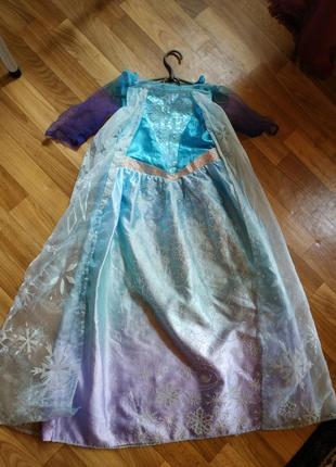 Эльза elsa frozen платье с шикарным шлейфом.