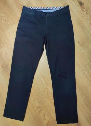 Брюки брюки мужские синие укороченные зауженные slim fit man, размер s - m