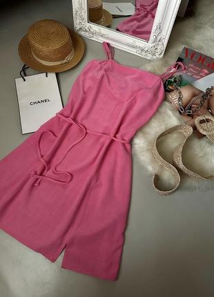 Розовое платье сарафан