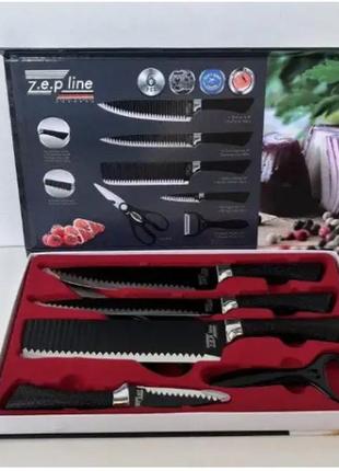 Набір ножів із неіржавкої сталі (6 предметів) zepline zp-035