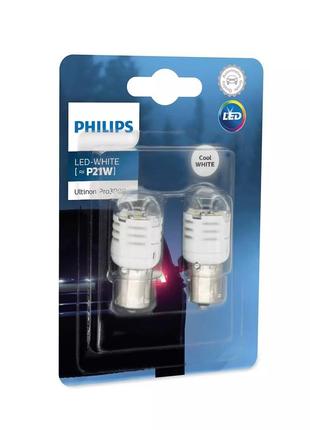 Автолампи діоди philips 11498u30cwb2 p21w led 12v ultinon pro3000 white