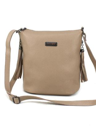 Женская сумка-планшет из натуральной кожи borsacomoda 878018 мокко