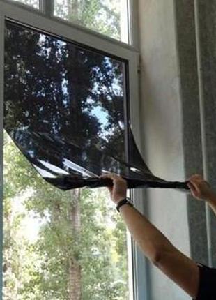 Пленка для тонировки любых стекол, черная 3 метра * 75 см \ 10% затемнение. для авто, дома, балкона, витрины.