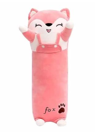 Мягкая игрушка подушка лис обнимашка  110 см, плюшевая игрушка лисичка очень мягкая и приятная на ощупь2 фото
