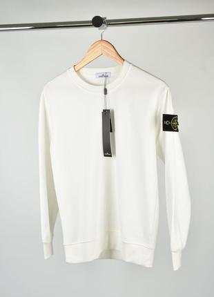 Stone island мужской легкий свитер свитшот кофта белый размер s