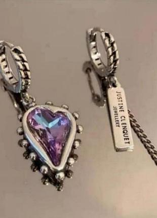 Серьги оригинальные original italy асимметрия цепочка
