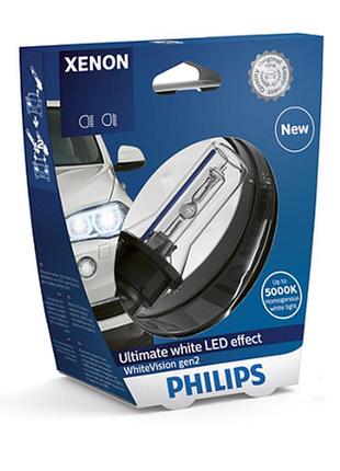 Ксеноновая лампа philips 85415whv2s1 d1s 85v 35w pk32d-2 whitevision gen2 5000k