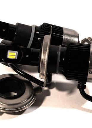 Комплект led ламп headlight focusv h4 (p43t) 40w 12v с активным охлаждением