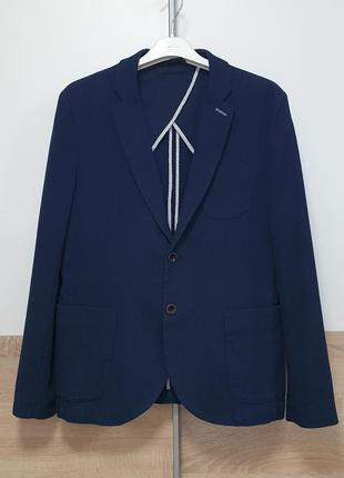 Benetton - m_50 - піджак чоловічий синій блейзер мужской пиджак