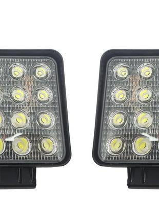 Комплект led фар по 16 диодов в каждой! светодиодные фары 19t - 48w / f.