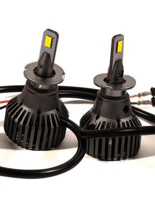 Комплект led ламп headlight f1x h3 (pk22s) 52w 12v 8400lm с активным охлаждением (увеличенная светоотдача)