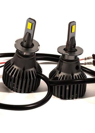 Комплект led ламп headlight f1x h3 (pk22s) 52w 12v 8400lm з активним охолодженням (збільшена світловіддача)