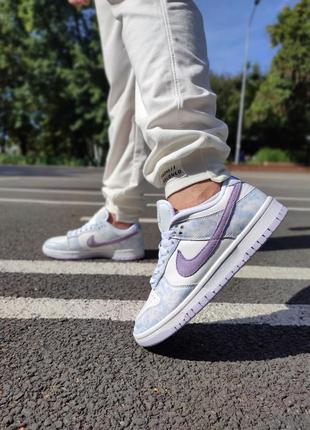 Кросівки nike sb dunk low purple pulse блакитні жіночі / чоловічі