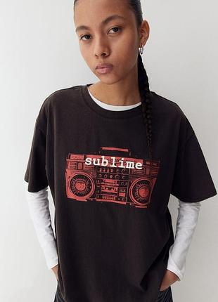 Бавовняна футболка оверсайз h&m 1206628005