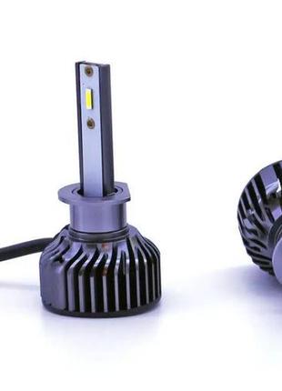 Цоколь h1 комплект led ламп t18 h1 6000k 9-32v 26w радиатор с вентилятором (диод csp 1860)