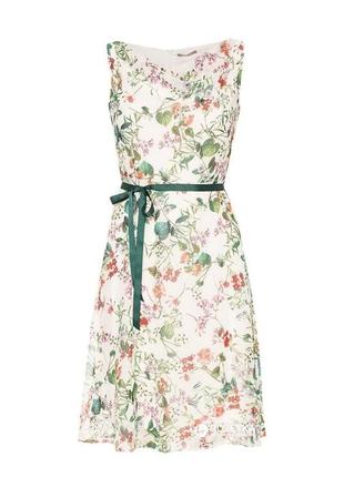 Сукня в квітковий принт / літній легкий сарафан / ніжний повітряний / вінтаж олд мані міді сарафан