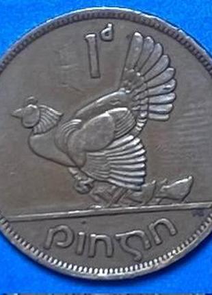 Монета ирландии 1 пенни 1946 г.