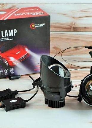 Комплект противотуманных светодиодных led фар mercedes-benz bi-led 100w би-диод птф с светотеневой границей