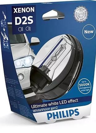 Ксеноновая лампа philips 85122whv2s1 d2s 85v 35w p32d-2 whitevision gen2 5000k