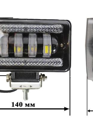 Фары на фуру светодиодных led фар c дхо 2 в 1. мощностью 60w c светотеневой границей 12-24 вольта, 60 ватт.
