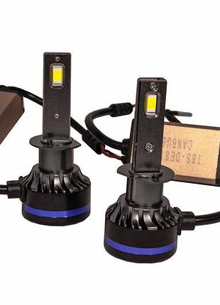 Led лампы h1 45w 12-24v 6000k 9000lm с обманками. светодиодные лэд лампы t19 (корея диоды latiz)