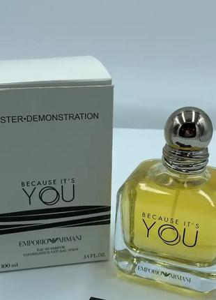 Жіночі парфуми emporio armani because it's you (тестер) 100 ml емпорио армані бикос інтс ю (тестер) 100 мл тестер оригинал