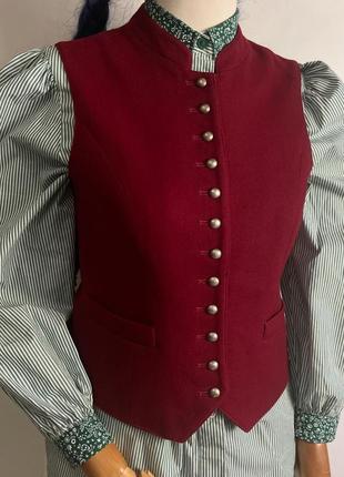 Вінтажна вовняна жилетка безрукавка комізелька з вовни етно одяг етнічний стиль до українського строю