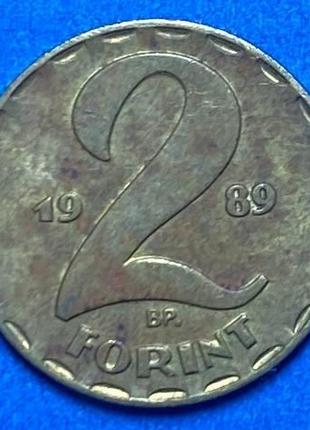 Монета угорщини 2 форинта 1989 р.