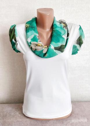 Стильная фирменная нарядная блуза, футболка, р.xs-s