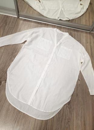 Стильна біла блуза,  блузон оверсайз