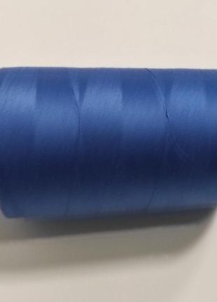 Нитки швейные универсальные 100% полиэстер 40/2 tigertex 4000 ярдов лазурно-синий 058