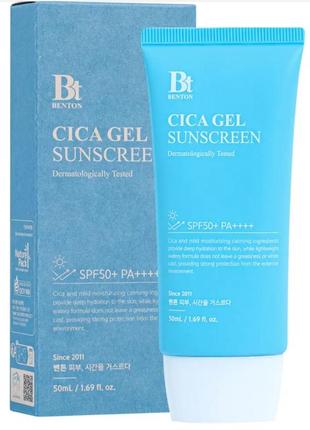 Зволожувальна сонцезахисна сироватка з центелою benton - cica gel sunscreen serum spf50+/pa++++ (50m
