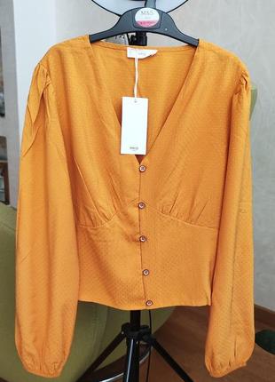 Приталена блуза вісокза манго 152-164