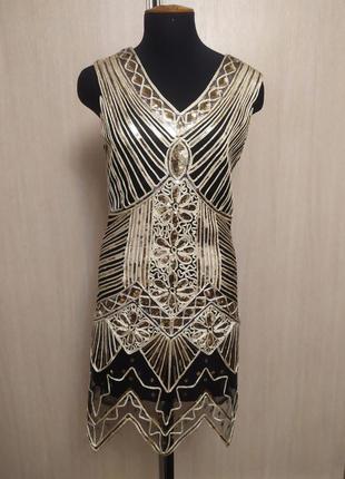 Плаття в стилі гетсбі 1920 року. вишивка.