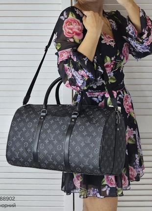 Мужская женская качественная дорожная, спортивная сумка черная