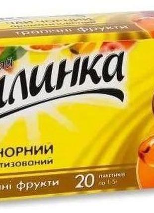 Чай черный минутка ароматизированный тропические фрукты 20 пакетиков (4820149481623)