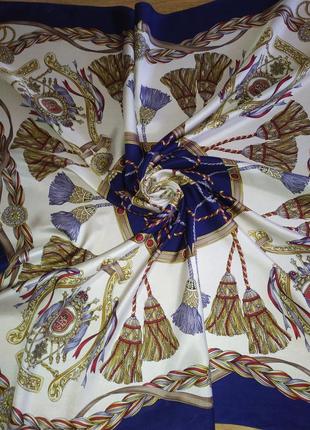 Великолепный винтажный шелковый платок в стиле hermes