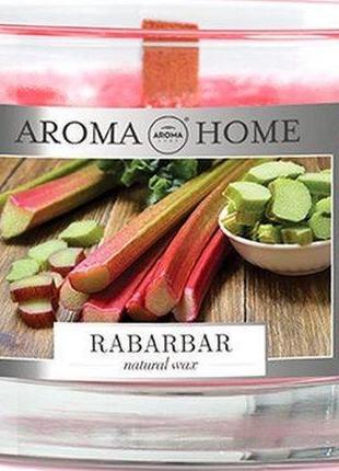 Ароматизированная свеча из натурального воска aroma home rabarbar 115 г (5902846836674)