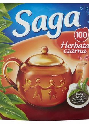 Чай чорний saga 140 г 100 пакетиків (8714100807354)