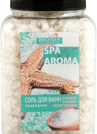 Сіль морська для ванн bioton cosmetics spa&aroma природна 750 г (4823097600528)