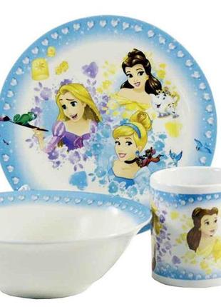 Набір дитячого посуду interos то-15 принцеси (6983666887151)