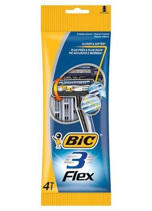 Станки для гоління bic flex 3 леза 4 шт  (3086123242524