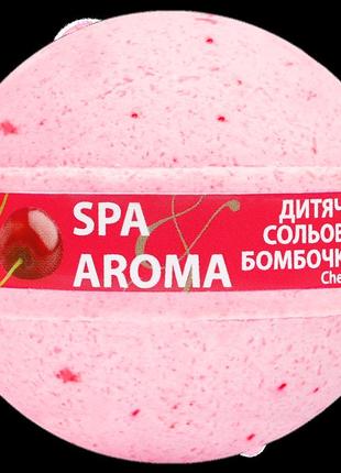 Детская солевая бомбочка для ванны bioton spa&aroma вишня 75 г (4820026153605)