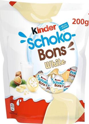 Цукерки kinder schoko-bons white 200 г (8000500289877)