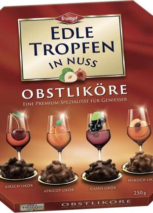 Шоколадные конфеты trumpf edle tropfen in nuss obstlikore 250 г (4000607432101)